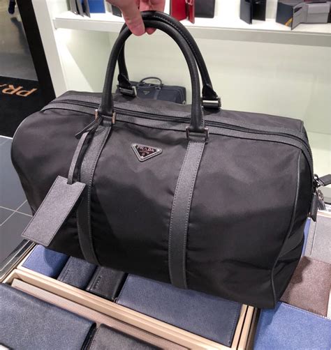 prada mens duffle bag|prada ruched nylon bag.